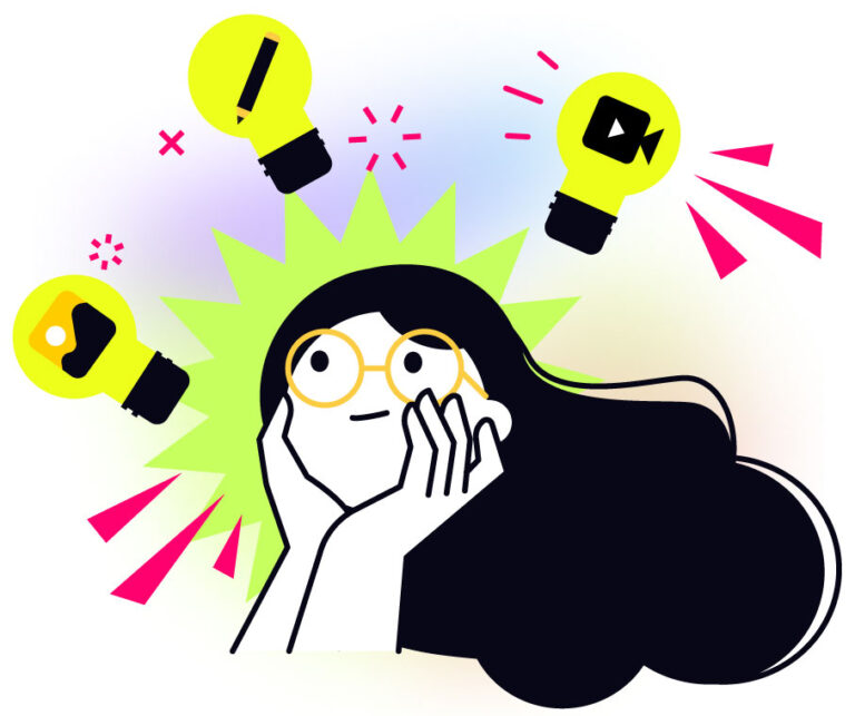 Why Creative Belongs Inside Marketing WebOps — Not Outside It hero shows marketing operations person envisioning creative, studio, and content as good ideas.