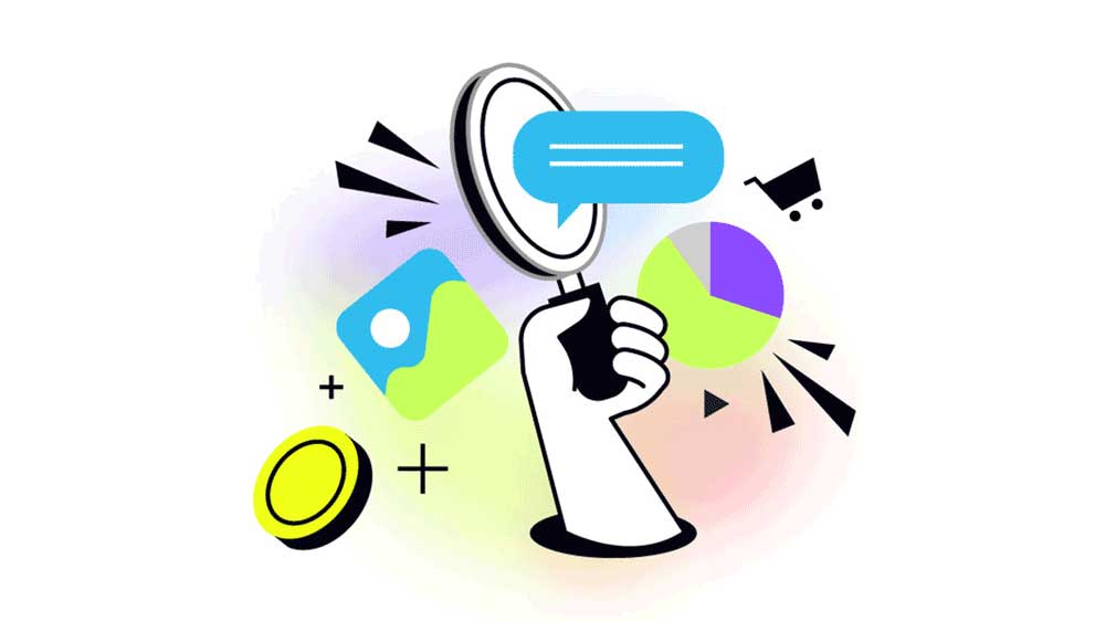 10 Easy Steps to Improving Your SEO hero image showing a hand holding a megaphone, a website icon, and a pie chart
