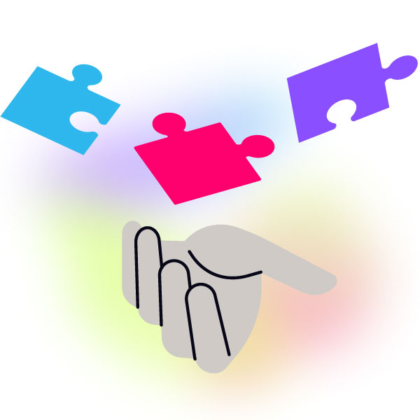 Automated Marketing: Drip vs. Nurture hero shows a hand juggling three puzzle pieces