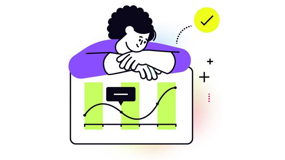 Don't be a focus group of one hero shows a woman leaning on a monitor that displays a vertical bar chart