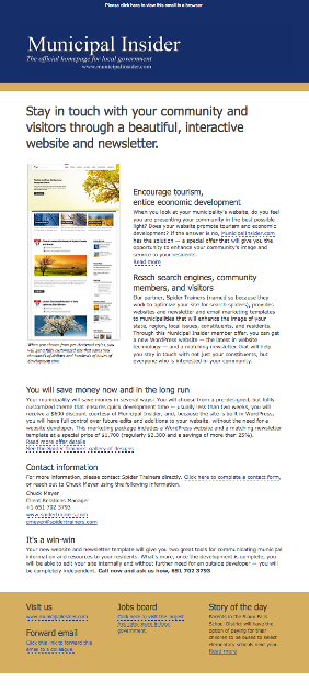 Municipal Insider newsletter email 